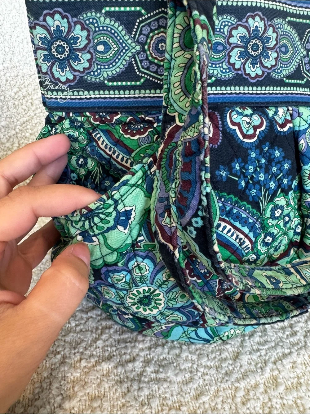 Vera Bradley “Blue Rhapsody” small tote - Navy & Teal